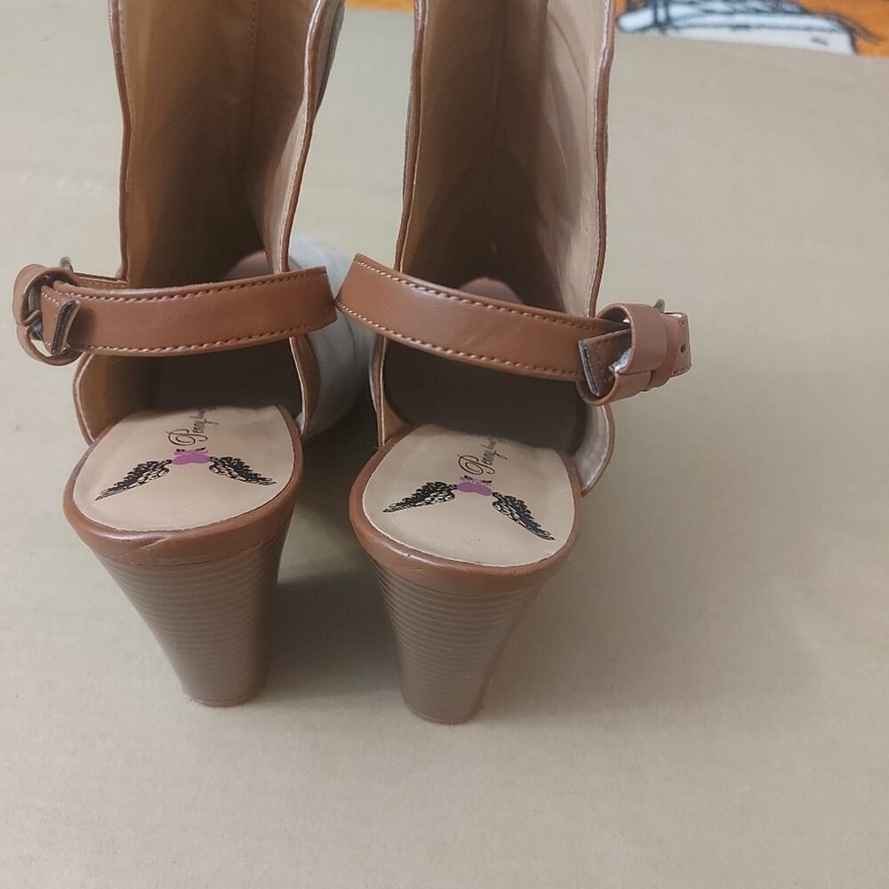 Penny Loves Kenny Cut Out Boho Chunky Heels 8.5 Costal Cowgirl Festival Hippie - Picture 5 of 9